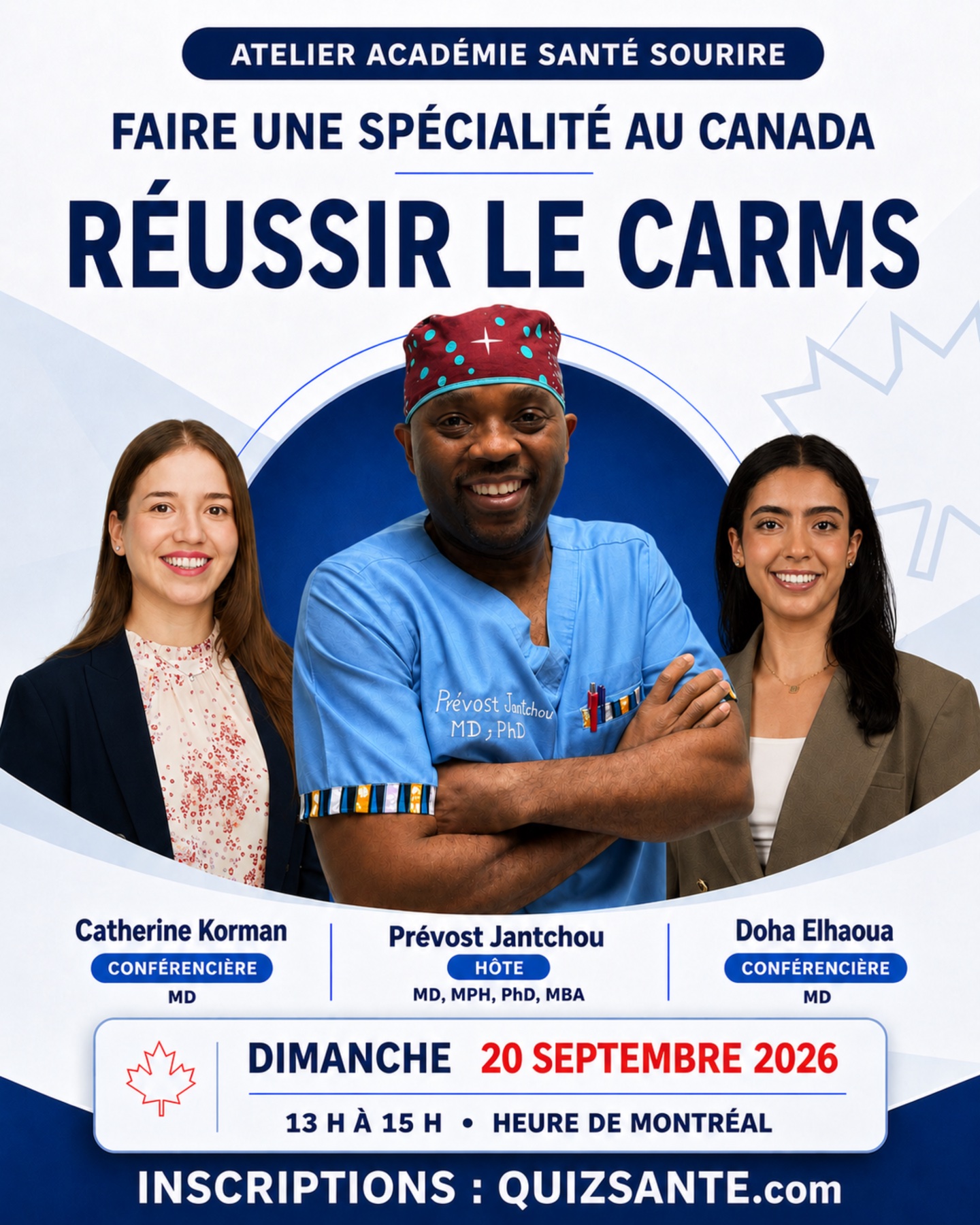 Affiche de l'atelier Réussir le CARMS du 20 septembre 2026